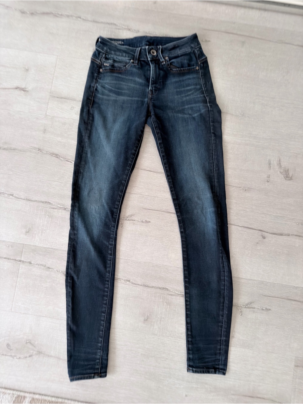 NEW-G-Star Women's Skinny Jeans in Washed Black-Blue